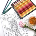 free coloring page, fashion coloring page, adult coloring book