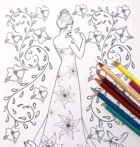 free coloring page, easter bunnies coloring, fashion coloring page