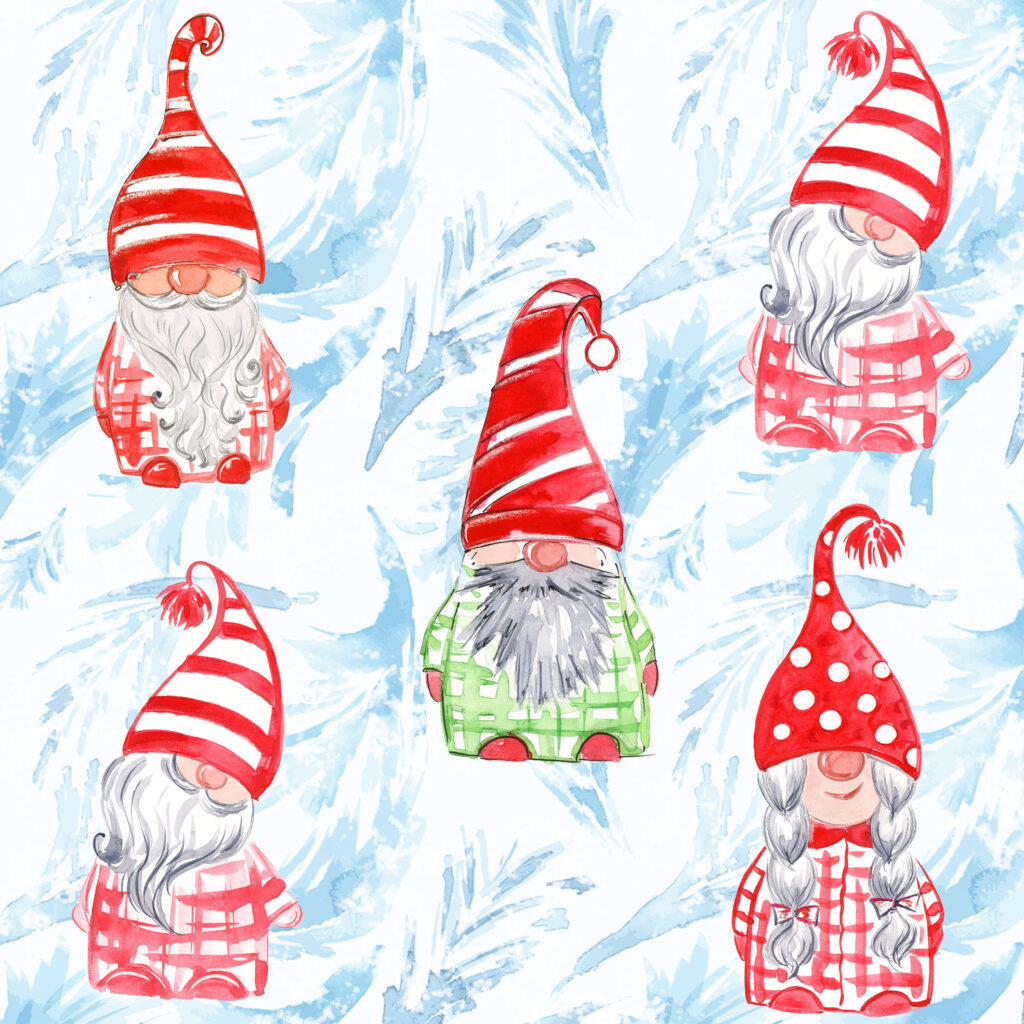 watercolor gnomes by Elena Fay