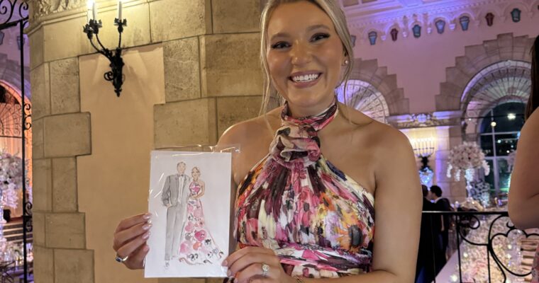 Live Wedding Painting in Palm Beach, Florida