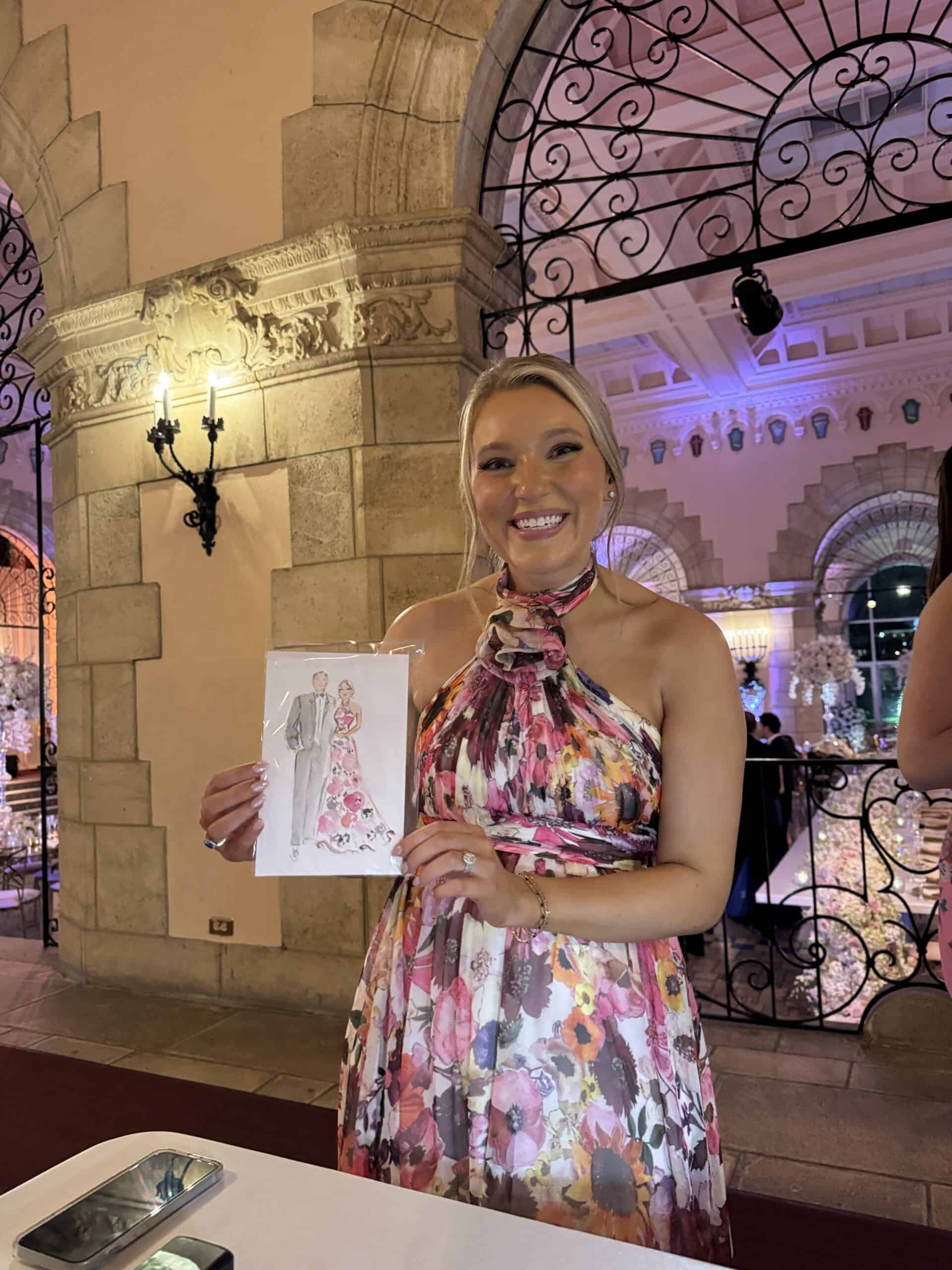 Live Wedding Painting in Palm Beach, Florida